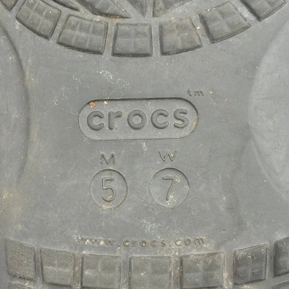 Crocs Classic Slides Black Mens 5 Womens 7 Slip On Comfort Sandals 206121-001